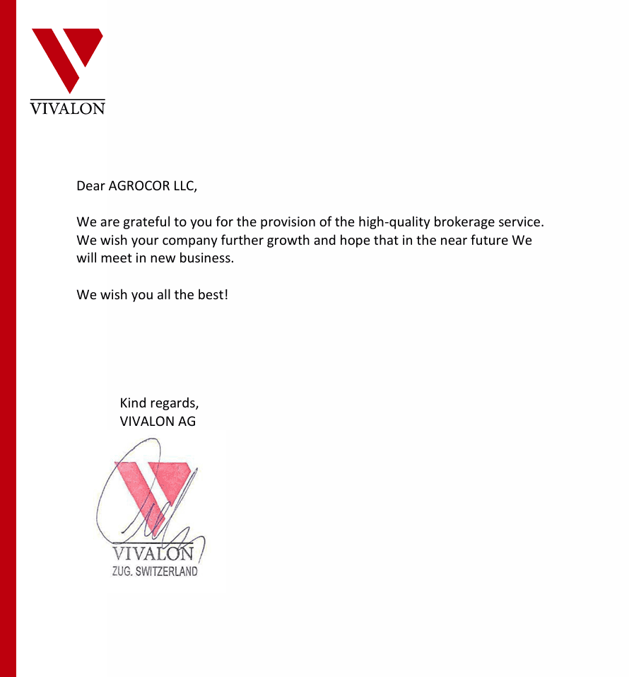 Thank You Letter